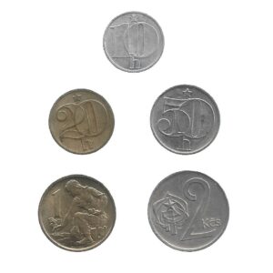 MOEDAS DA TCHECOSLOVÁQUIA 5 DIFERENTES