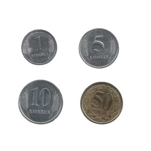 MOEDAS DA TRANSNÍSTRIA 4 DIFERENTES