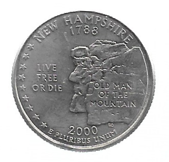 MOEDA DOS EUA 25 C/QUARTER DÓLAR 2000 P KM 308