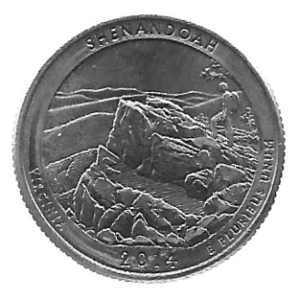 MOEDA DOS EUA 25 C/QUARTER DÓLAR 2014 D  KM 567