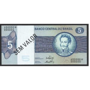 CÉDULA DE 5 CRUZEIROS (MODELO/REPOSIÇÃO) C 133 M FE