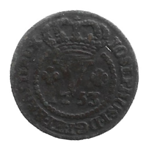 MOEDA DO BRASIL V RÉIS 1753 C 099 MBC