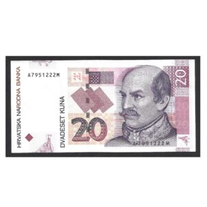 CÉDULA DA CROÁCIA 20 KUNA 2001 SOBERBA