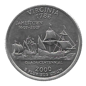 MOEDA DOS EUA 25 CENTS/QUARTER 2000 D KM 309