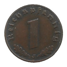 MOEDA DA ALEMANHA 1 REICHSPFENNIG 1938 J KM 89