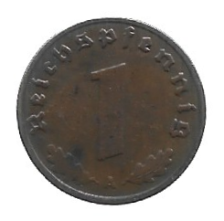 MOEDA DA ALEMANHA 1 REICHSPFENNIG 1937 A KM 89