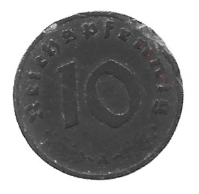MOEDA DA ALEMANHA 10 REICHSPFENNIG 1942 A KM 101