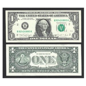 CÉDULA DOS EUA 1 DÓLAR 1988 LETRA B FE