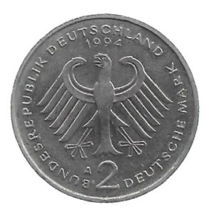 MOEDA DA ALEMANHA 2 MARCOS 1994 KM 170