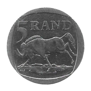 MOEDA DA ÁFRICA DO SUL 5 RANDS 2000 KM 166