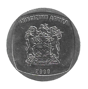 MOEDA DA ÁFRICA DO SUL 5 RANDS 2000 KM 166 - Imagem 2