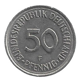 MOEDA DA ALEMANHA 50 PFENNIG 1974