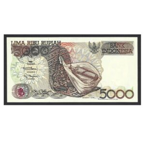 CÉDULA DA INDONÉSIA 5000 RUPIAS 1992 P 130 FE