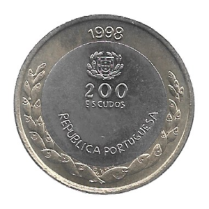 MOEDA DE PORTUGAL 200 ESCUDOS 1998 KM 706