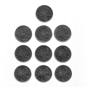 MOEDAS DO CANADÁ 25 CENTS 10 DIFERENTES