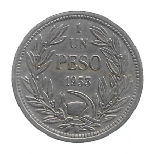 MOEDA DO CHILE 1 PESO 1933  KM 176.1