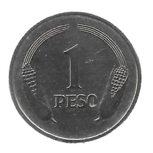 MOEDA DA COLÔMBIA 1 PESO 1977 KM 258