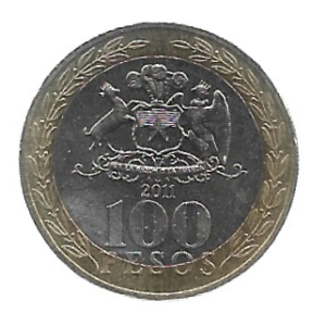 MOEDA DO CHILE 100 PESOS 2011