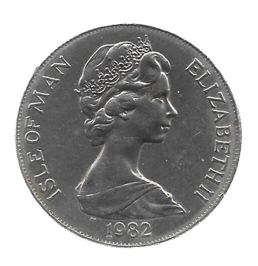 MOEDA DA ILHA DE MAN 1 CROWN 1982 KM 93 - Imagem 2