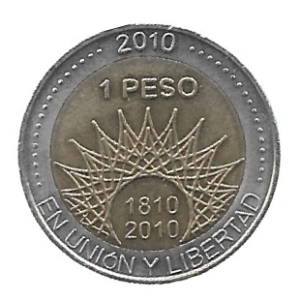 MOEDA DA ARGENTINA 1 PESO 2010 KM 158