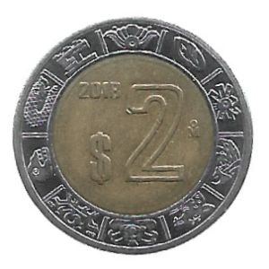 MOEDA DO MÉXICO 2 PESOS 2018 KM 604