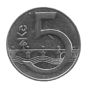 MOEDA DA REPÚBLICA TCHECA 5 COROAS 1994  KM 8