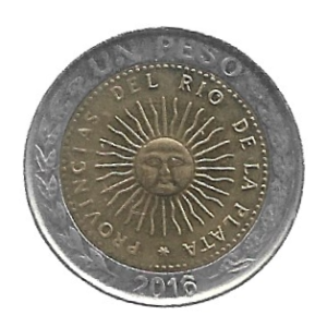 MOEDA DA ARGENTINA 1 PESO 2016