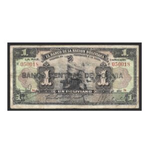 CÉDULA DA BOLÍVIA 1 BOLIVIANO 1911 MBC
