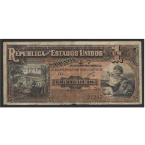 CÉDULA DO BRASIL 1 MIL RÉIS 1918 R 076 MBC
