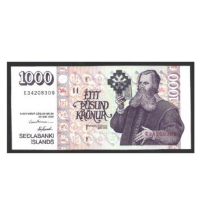 CÉDULA DA ISLÂNDIA 1000 KRONER 2001 P 59 A FE