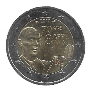MOEDA DA FRANÇA 2 EUROS 2010 KM 1676