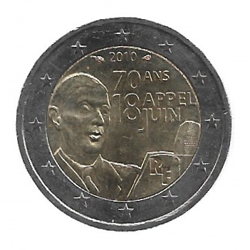 MOEDA DA FRANÇA 2 EUROS 2010 KM 1676