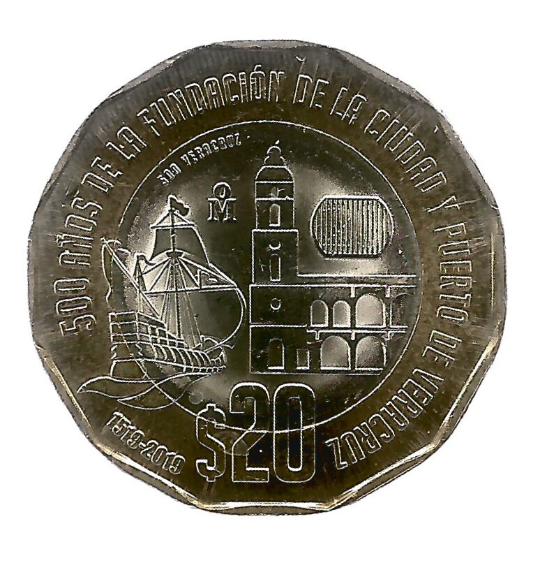 MOEDA DO MÉXICO 20 PESOS 2020