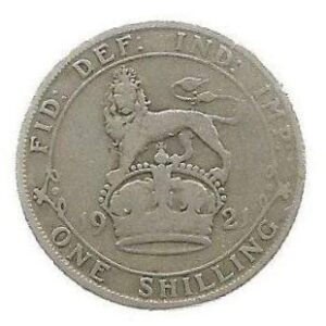 MOEDA DO REINO UNIDO 1 SHILLING 1921 KM 816 A PRATA