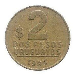 MOEDA DO URUGUAI 2 PESOS 1994 KM 104.1