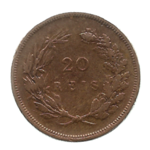 MOEDA DE PORTUGAL 20 RÉIS 1891 KM 533