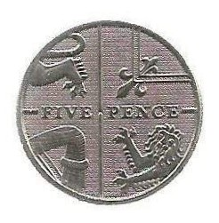 MOEDA DO REINO UNIDO 5 PENCE 2009 KM 1109