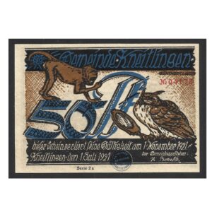 NOTGED DA ALEMANHA 1921