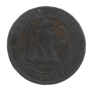 MOEDA DA FRANÇA 10 CENTIMES 1854 D KM 771.4