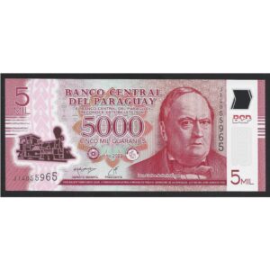 CÉDULA DO PARAGUAI 5  MIL GUARANIS 2022 FE