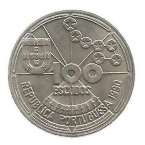 MOEDA DE PORTUGAL 100 ESC. 1990 KM 649 SOB