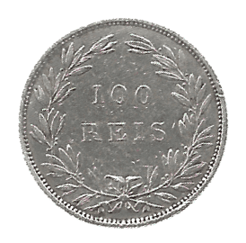 MOEDA DE PORTUGAL 100 RÉIS 1889 KM 510 PRATA
