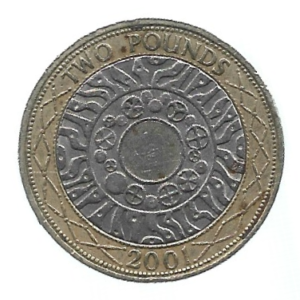 MOEDA DO REINO UNIDO 2 POUNDS 2001 KM 994