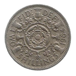 MOEDA DO REINO UNIDO 2 SHILLING 1964 KM 906