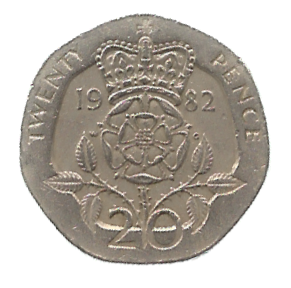 MOEDA DO REINO UNIDO 20 PENCE 1982 KM 931