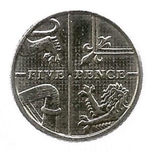 MOEDA DO REINO UNIDO 5 PENCE 2012 KM 1109