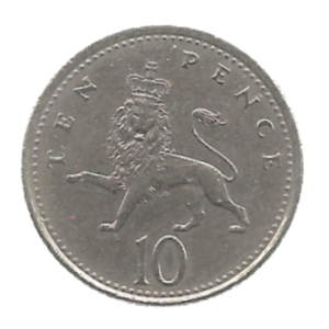 MOEDA DO REINO UNIDO 10 PENCE 1992 KM 938