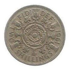 MOEDA DO REINO UNIDO 2 SHILLINGS 1961  KM 906