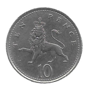 MOEDA DO REINO UNIDO 10 PENCE 1992 KM 938