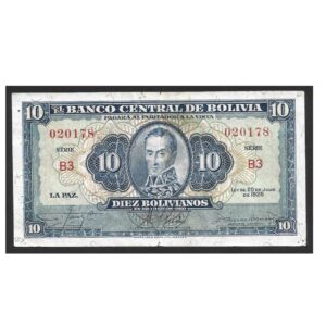 CÉDULA DA BOLÍVIA 10 BOLIVIANOS MBC